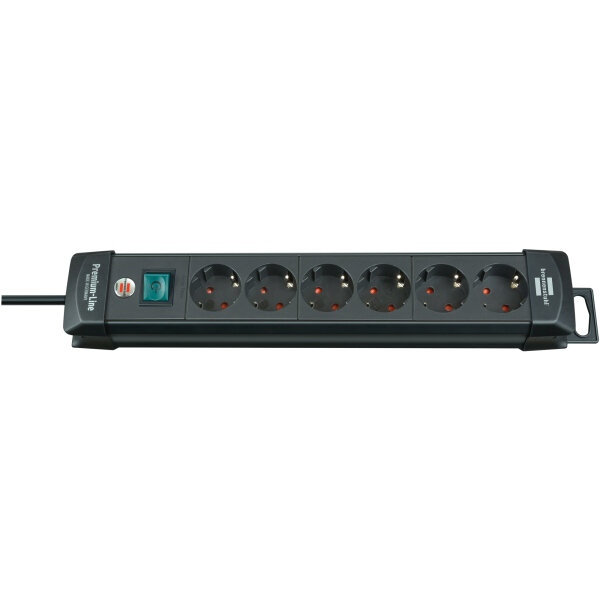 brennenstuhl® Steckdosenleiste Premium-Line 6 Steckdosen schwarz