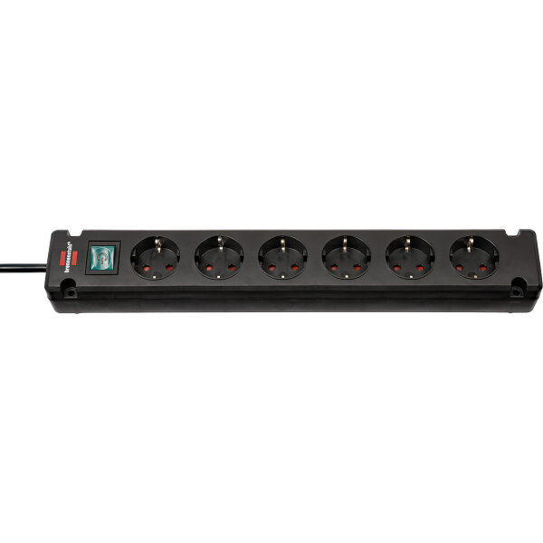 brennenstuhl® Steckdosenleiste Bremounta 6 Steckdosen schwarz