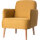 Paperflow Sessel BROOKS 62 x 79 x 77 cm (B x H x T) safrangelb