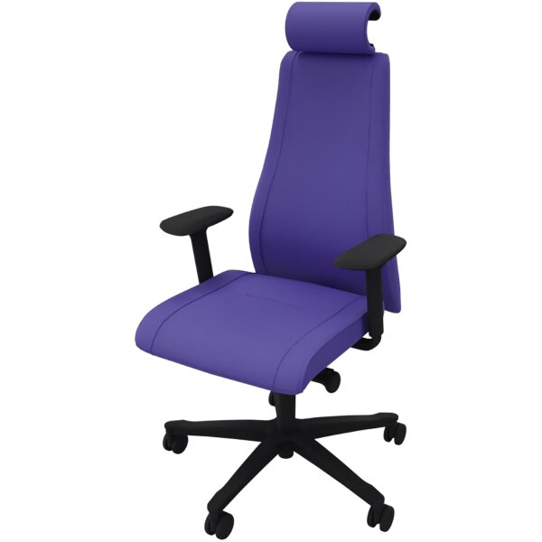 NowyStyl Bürodrehstuhl Viden Pro 41-53cm Synchronmechanik Rolle universell (für Hart- und Teppichböden) Kunststoff blau