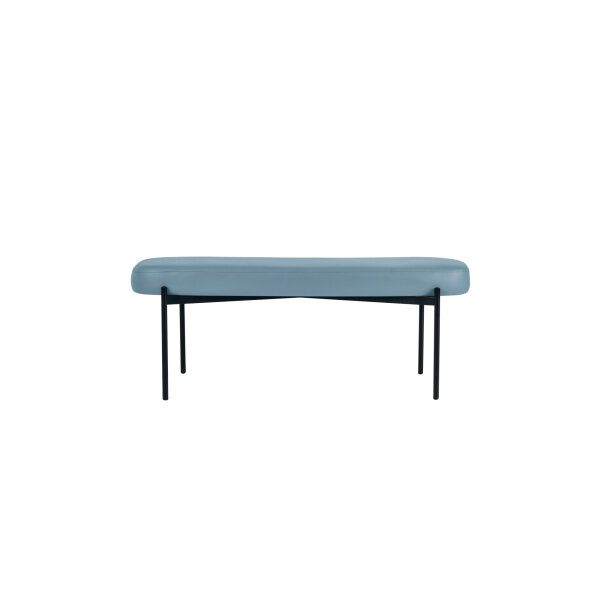 Paperflow Sitzbank GAIA 118 x 45,5 x 42 cm (B x H x T) Werkstoff des Bezuges: Kunstleder (79 % PVC, 21 % PES) Material der Sitzfläche: Spanplatte blau