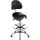 meychair Sitzhocker Assistant Basic Sattel Farbe der Sitzfläche: schwarz Farbe des Fußkreuzes: chrom