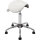 meychair Sitzhocker Assistant Basic Sattel Farbe der Sitzfläche: weiß Farbe des Fußkreuzes: chrom