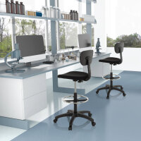 hjh OFFICE Sitzhocker TOP WORK 05 schwarz Farbe des...