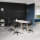 hjh OFFICE Arbeitsdrehstuhl TOP WORK 108 69-89cm Rolle hart gebremst (für Teppichboden) Kunststoff schwarz