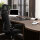 hjh OFFICE Bürodrehstuhl INSTRUCTOR SW I PRO XXL 50-60cm Wippmechanik Rolle universell (für Hart- und Teppichböden) Stahl, lackiert schwarz