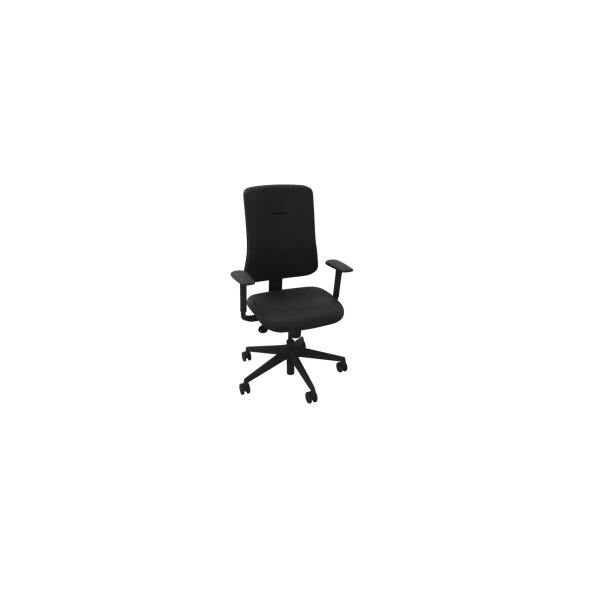 NowyStyl Bürodrehstuhl Utila 41-53cm Synchronmechanik Rolle universell (für Hart- und Teppichböden) Kunststoff schwarz