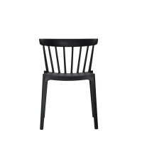FEROS Gartenstuhl Windson Stapelstuhl 54 x 75 x 53 cm (B x H x T) Polypropylen schwarz 4 St./Pack.