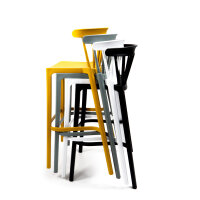 FEROS Barhocker Windson 77cm Polypropylen schwarz 4...