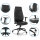 hjh OFFICE Chefsessel VITORO B 46-56cm Synchronmechanik mit Armlehnen Rolle universell (für Hart- und Teppichböden) Metall schwarz