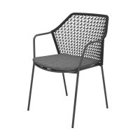 barths Gartenstuhl Burano 58,5 x 83,5 x 60 cm (B x H x T) 100 % Polyester anthrazit 4 St./Pack.