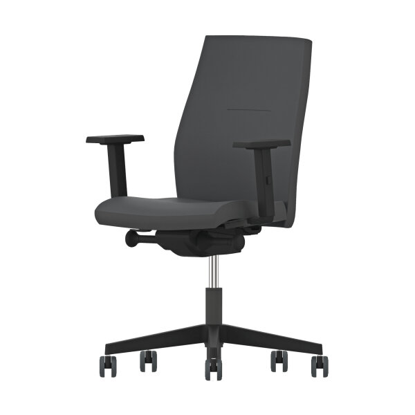 NowyStyl Bürodrehstuhl SO-one 42-53,5cm Synchronmechanik Rolle universell (für Hart- und Teppichböden) Kunststoff schwarz