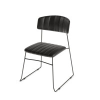 FEROS Stuhl Mundo Innenbereich, Außenbereich 48 x 78 x 57 cm (B x H x T) Kunstleder schwarz 4 St./Pack.