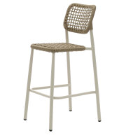 FEROS Barhocker Dante 75cm Polyethylen-Geflecht sand 4...