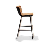 FEROS Barhocker Luca 76cm Polyethylen-Geflecht sand 2...