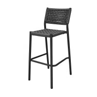 FEROS Barhocker Ember 74,5cm Polyethylen-Geflecht schwarz...