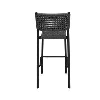FEROS Barhocker Ember 74,5cm Polyethylen-Geflecht schwarz...