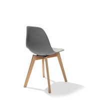 FEROS Stuhl Keeve Innenbereich, Außenbereich 47 x 83 x 53 cm (B x H x T) Polypropylen dunkelgrau 4 St./Pack.