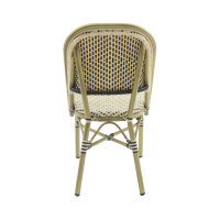 FEROS Stuhl Paris Innenbereich, Außenbereich 47 x 90 x 57 cm (B x H x T) Polyrattan weiß/schwarz 2 St./Pack.