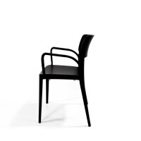 FEROS Gartenstuhl Wing 54 x 82 x 55 cm (B x H x T) Polypropylen schwarz 4 St./Pack.