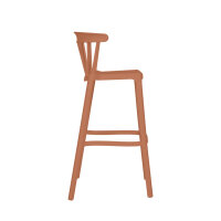 FEROS Barhocker Windson 77cm Polypropylen terrakotta 4...