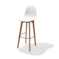 FEROS Barhocker Keeve 80cm Polypropylen weiß 4...
