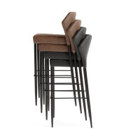 FEROS Barhocker Louis 81cm Kunstleder schwarz 2 St./Pack.