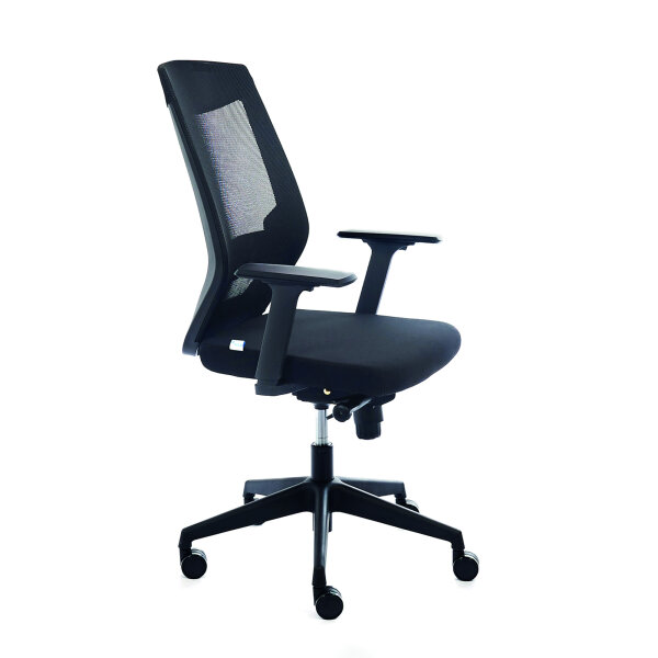rocada Bürodrehstuhl 45-54cm Wippmechanik Rolle ungebremst (für Teppichboden) Kunststoff