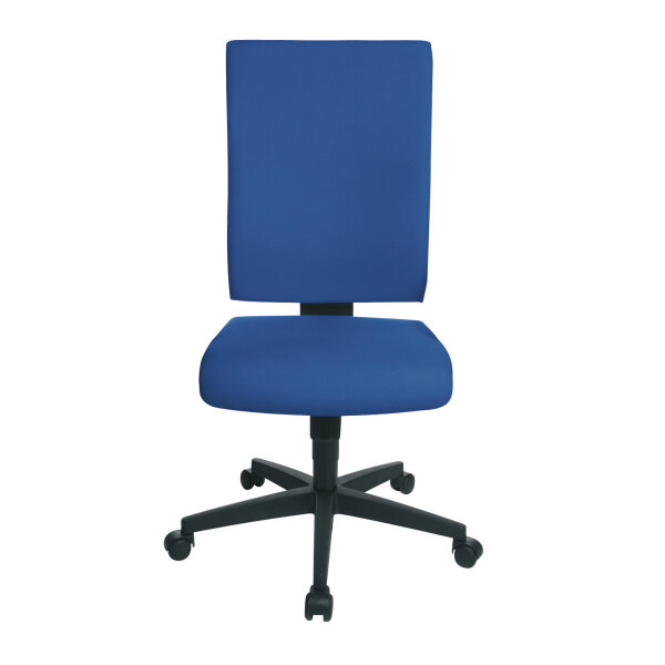 TOPSTAR Bürodrehstuhl Light Star 20 X 41-53cm Punktsynchronmechanik Rolle hart gebremst (für Teppichboden) optionales Zubehör: Armlehnen 7105: G3, Rolle weich gebremst (für Hartboden) 6990-3 Polyamid blau