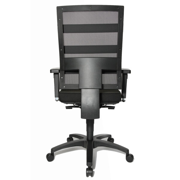 TOPSTAR Bürodrehstuhl X-Pander Plus 48-62cm Punktsynchronmechanik Rolle hart gebremst (für Teppichboden) optionales Zubehör: Rolle weich gebremmst (für Hartboden) 6991 Polyamid schwarz