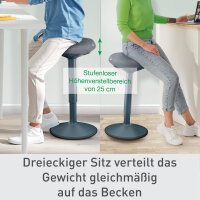 Leitz Sitz-Steh-Hocker Ergo Active 38cm dunkelgrau