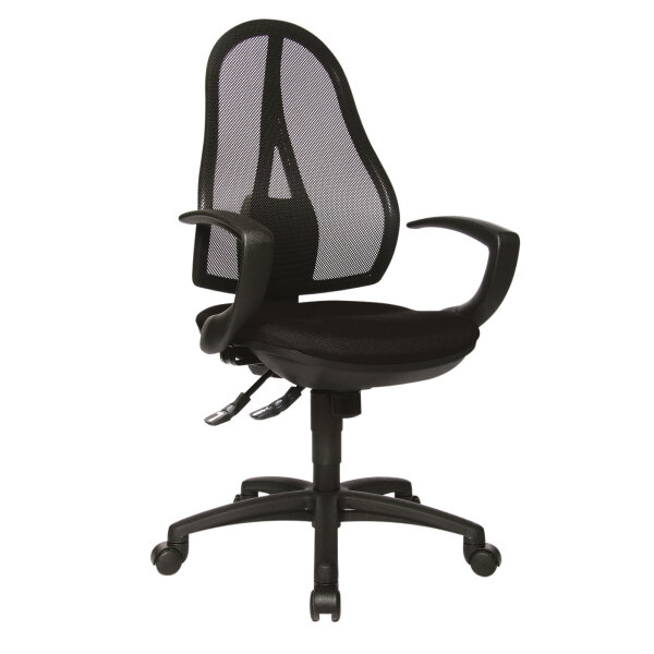 TOPSTAR Bürodrehstuhl Open Point SY 43-51cm Synchronmechanik Rolle hart gebremst (für Teppichboden) optionales Zubehör: Rolle weich gebremst (für Hartboden) 6991 Polyamid