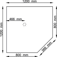 Hammerbacher Verkettungselement Quadrat 1.200 x 685-810 x...