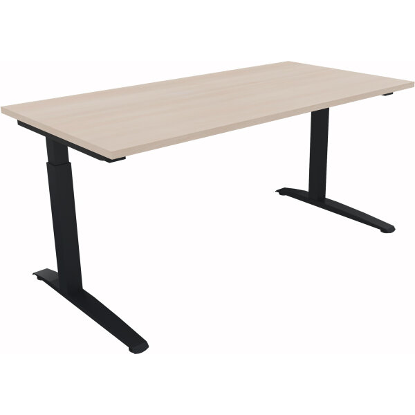Schreibtisch all in one Maße: 1.600 x 650-850 x 800 mm (B x H x T) Holz akazie hell