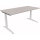 Schreibtisch all in one Maße: 1.600 x 650-850 x 800 mm (B x H x T) Holz lichtgrau