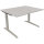 Schreibtisch all in one Maße: 1.200 x 650-850 x 1.000 mm (B x H x T) Holz lichtgrau