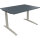 Schreibtisch all in one Maße: 1.200 x 650-850 x 900 mm (B x H x T) Holz lavagrau