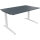 Schreibtisch all in one Maße: 1.400 x 650-850 x 900 mm (B x H x T) Holz lavagrau
