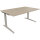Schreibtisch all in one Maße: 1.600 x 650-850 x 1.000 mm (B x H x T) Holz eiche natur