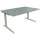 Schreibtisch all in one Maße: 1.600 x 650-850 x 1.000 mm (B x H x T) Holz beton hell