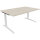 Schreibtisch all in one Maße: 1.600 x 650-850 x 1.000 mm (B x H x T) Holz akazie hell