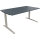 Schreibtisch all in one Maße: 1.600 x 650-850 x 900 mm (B x H x T) Holz lavagrau