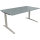 Schreibtisch all in one Maße: 1.600 x 650-850 x 900 mm (B x H x T) Holz beton hell