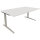 Schreibtisch all in one Maße: 1.800 x 650-850 x 1.000 mm (B x H x T) Holz diamantweiß