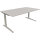 Schreibtisch all in one Maße: 1.800 x 650-850 x 1.000 mm (B x H x T) Holz lichtgrau