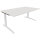 Schreibtisch all in one Maße: 1.800 x 650-850 x 1.000 mm (B x H x T) Holz diamantweiß