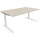 Schreibtisch all in one Maße: 1.800 x 650-850 x 1.000 mm (B x H x T) Holz akazie hell