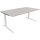Schreibtisch all in one Maße: 1.800 x 650-850 x 1.000 mm (B x H x T) Holz lichtgrau