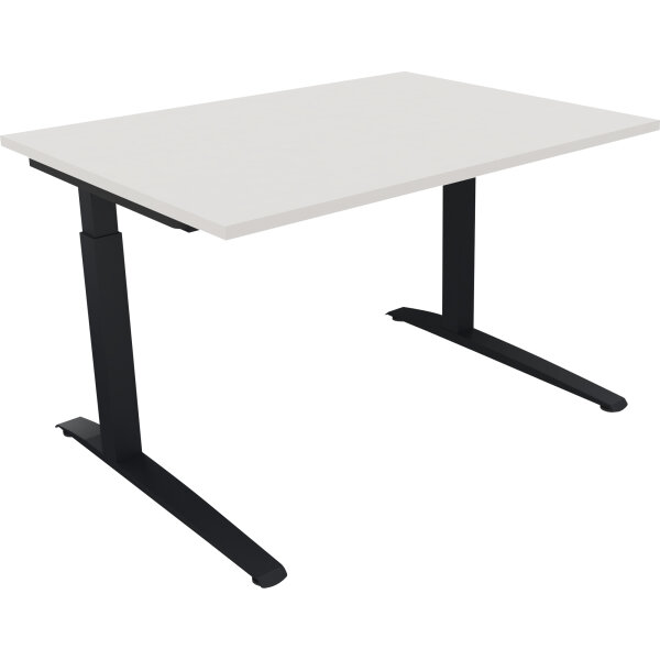 Schreibtisch all in one Maße: 1.800 x 650-850 x 700 mm (B x H x T) Holz diamant weiß