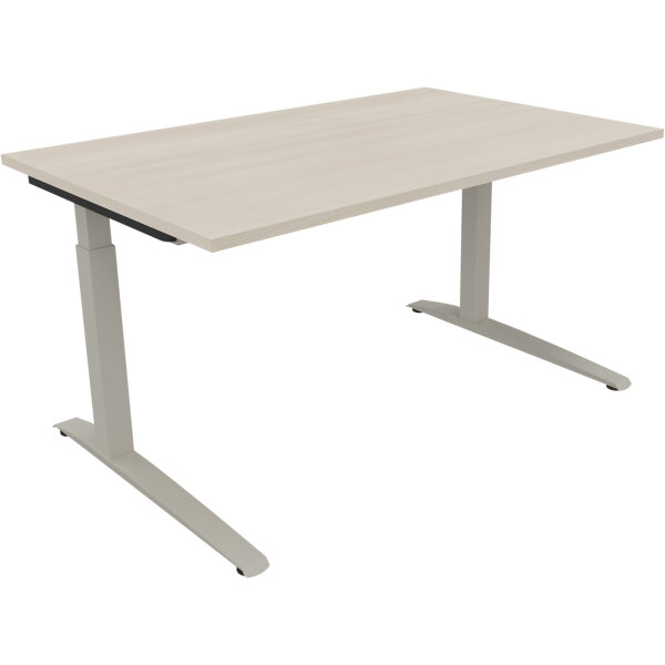 Schreibtisch all in one Maße: 1.800 x 650-850 x 700 mm (B x H x T) Holz akazie hell